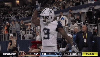 Football Player Number 3 Celebrating GIF