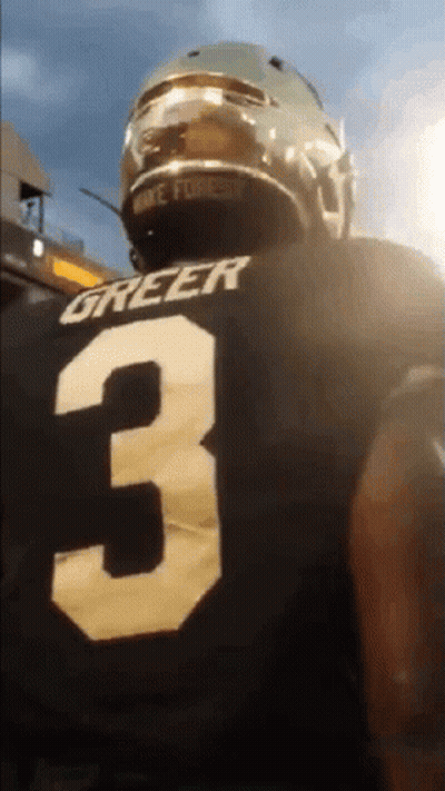 Football Player Number 3 Jersey GIF