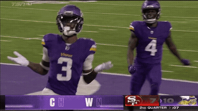 Football Player Number 3 On Field GIF