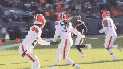 Football Player Number 3 Running On Field GIF