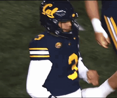 Football Player Number 3 Running On Field GIF