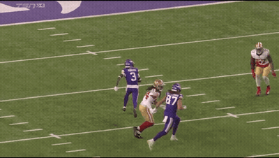 Football Player Number 3 Running On Field GIF