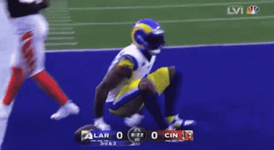 Football Player Number 3 Running On Field GIF
