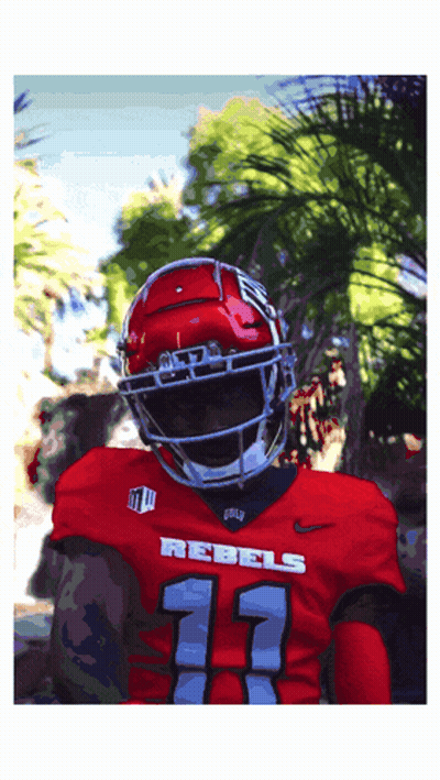 Football Player Number 3 Sitting On Stairs GIF