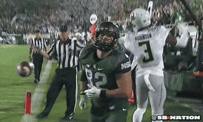 Football Player Number 3 Standing On Field GIF