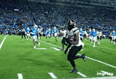 Football Player Number 30 Running To End Zone GIF