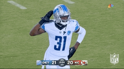 Football Player Number 31 Salutes Crowd GIF