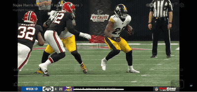 Football Player Number 32 Being Tackled GIF