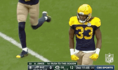 Football Player Number 33 Running GIF