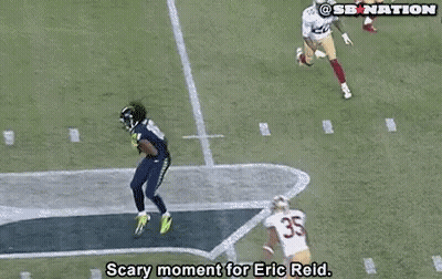 Football Player Number 35 Being Tackled GIF