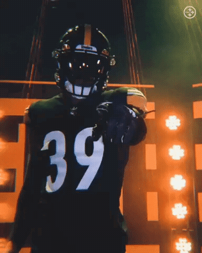 Football Player Number 39 Pointing At Camera GIF