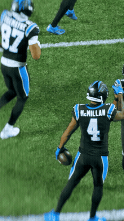 Football Player Number 4 Holding Football GIF