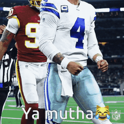 Football Player Number 4 On Field GIF