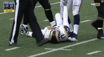 Football Player Number 4 Running GIF