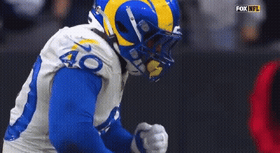 Football Player Number 40 In Helmet GIF