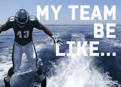 Football Player Number 43 Standing In Water GIF