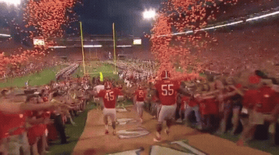 Football Player Number 45 Walking Off Field GIF