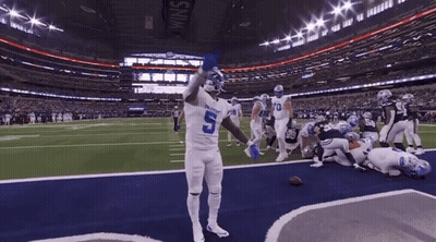 Football Player Number 5 Celebrating GIF