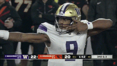 Football Player Number 5 Celebrating On Field GIF