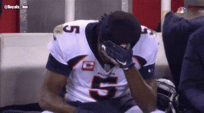 Football Player Number 5 Covering Face GIF