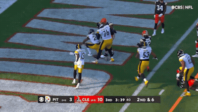 Football Player Number 5 Holding Football GIF