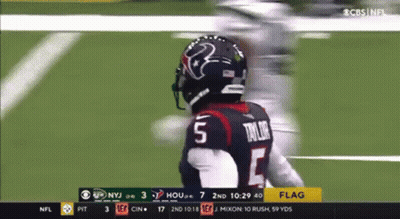 Football Player Number 5 Running GIF