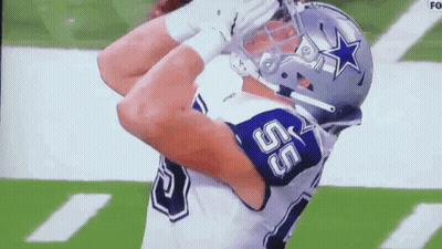 Football Player Number 55 Catching Ball GIF