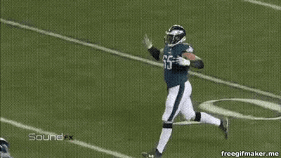 Football Player Number 55 Raising Fist GIF