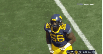 Football Player Number 56 Running GIF