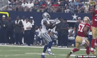 Football Player Number 57 Running On Field GIF