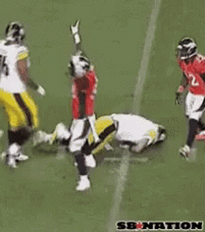 Football Player Number 58 Being Tackled GIF