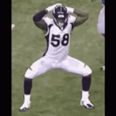 Football Player Number 58 Dancing