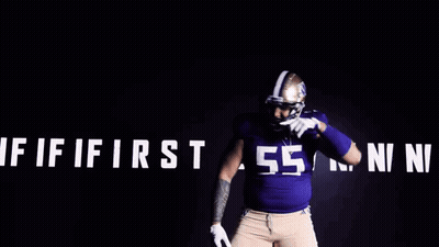 Football Player Number 59 With First Down Sign GIF