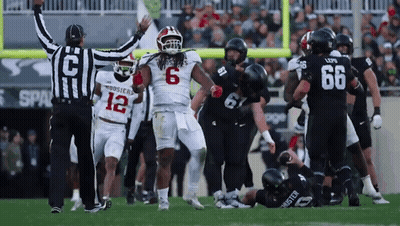 Football Player Number 6 Celebrating Touchdown GIF