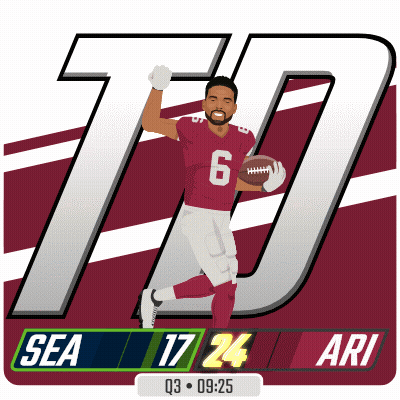 Football Player Number 6 Holding Football GIF