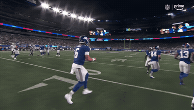 Football Player Number 6 Running GIF