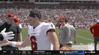 Football Player Number 6 Standing On Field GIF