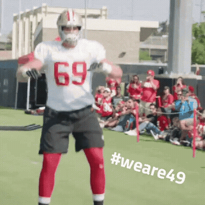 Football Player Number 69 Dancing