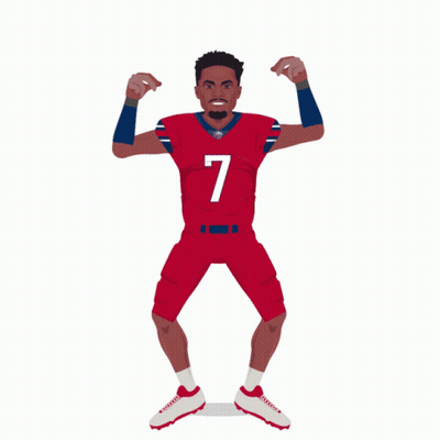 Football Player Number 7 Fireworks GIF