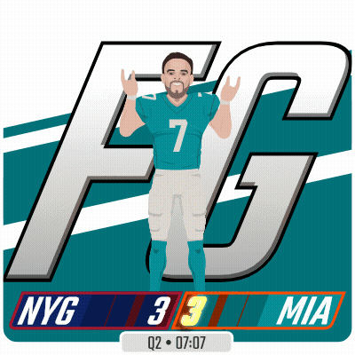 Football Player Number 7 In Front Of NYG Logo GIF