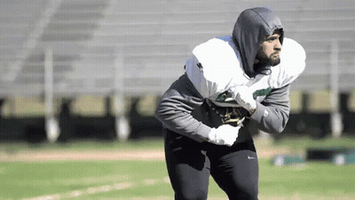 Football Player Number 7 Running GIF