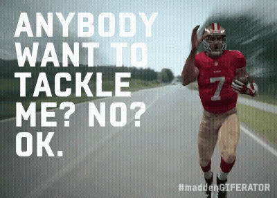 Football Player Number 7 Running On Road GIF