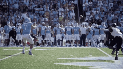 Football Player Number 7 Throwing Ball GIF