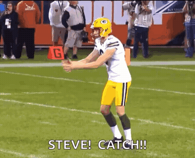 Football Player Number 7 With NYG Logo GIF