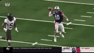 Football Player Number 8 Being Tackled GIF