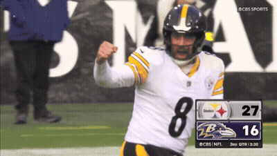 Football Player Number 8 Celebrates GIF