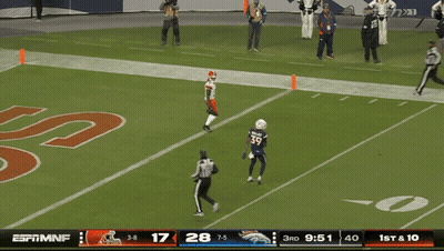 Football Player Number 8 Giving Peace Sign GIF