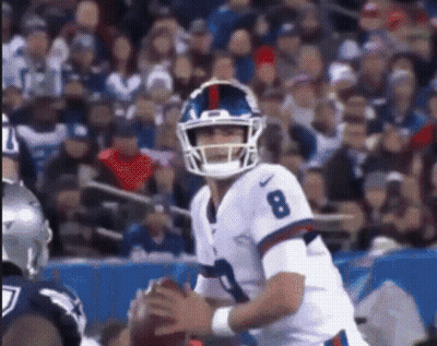 Football Player Number 8 Holding Football GIF
