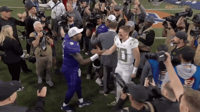 Football Player Number 8 In Front Of Crowd GIF