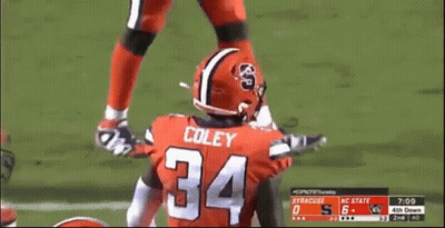 Football Player Number 8 Jersey Holding Fist In Air GIF
